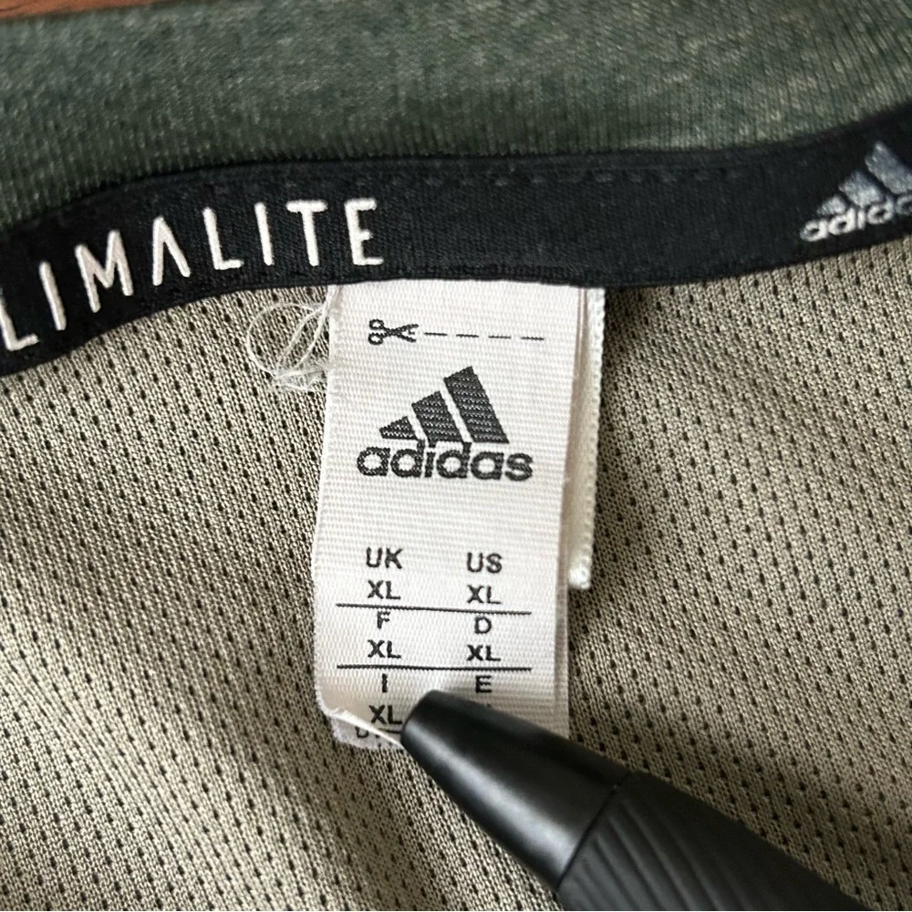 Adidas Heather Green Climalite Athletic Short Sleeve Performance Stretch T-Shirt